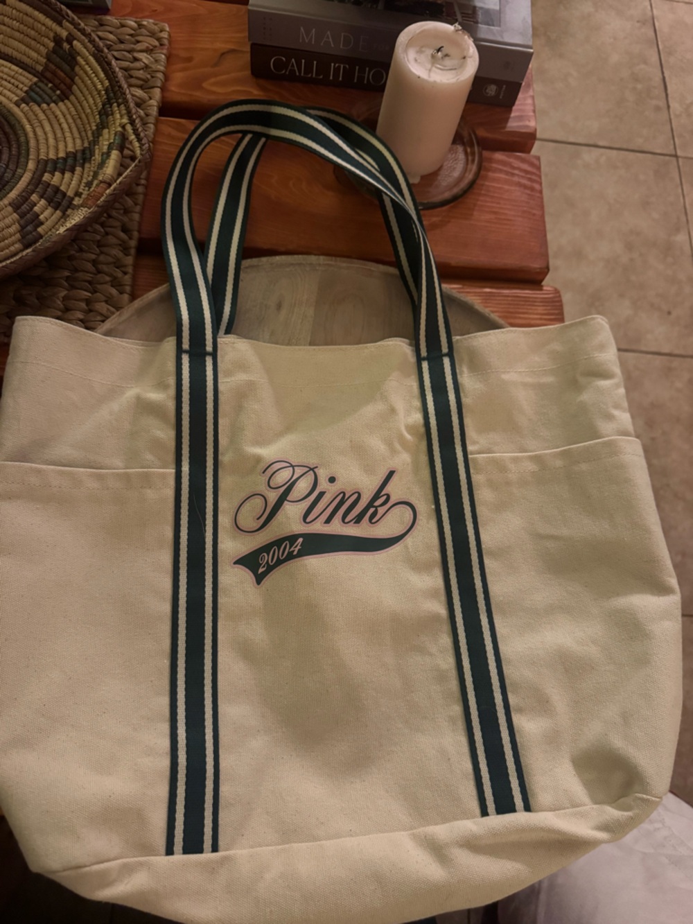 Victoria's Secret PINK Cotton Large Weekender Tote